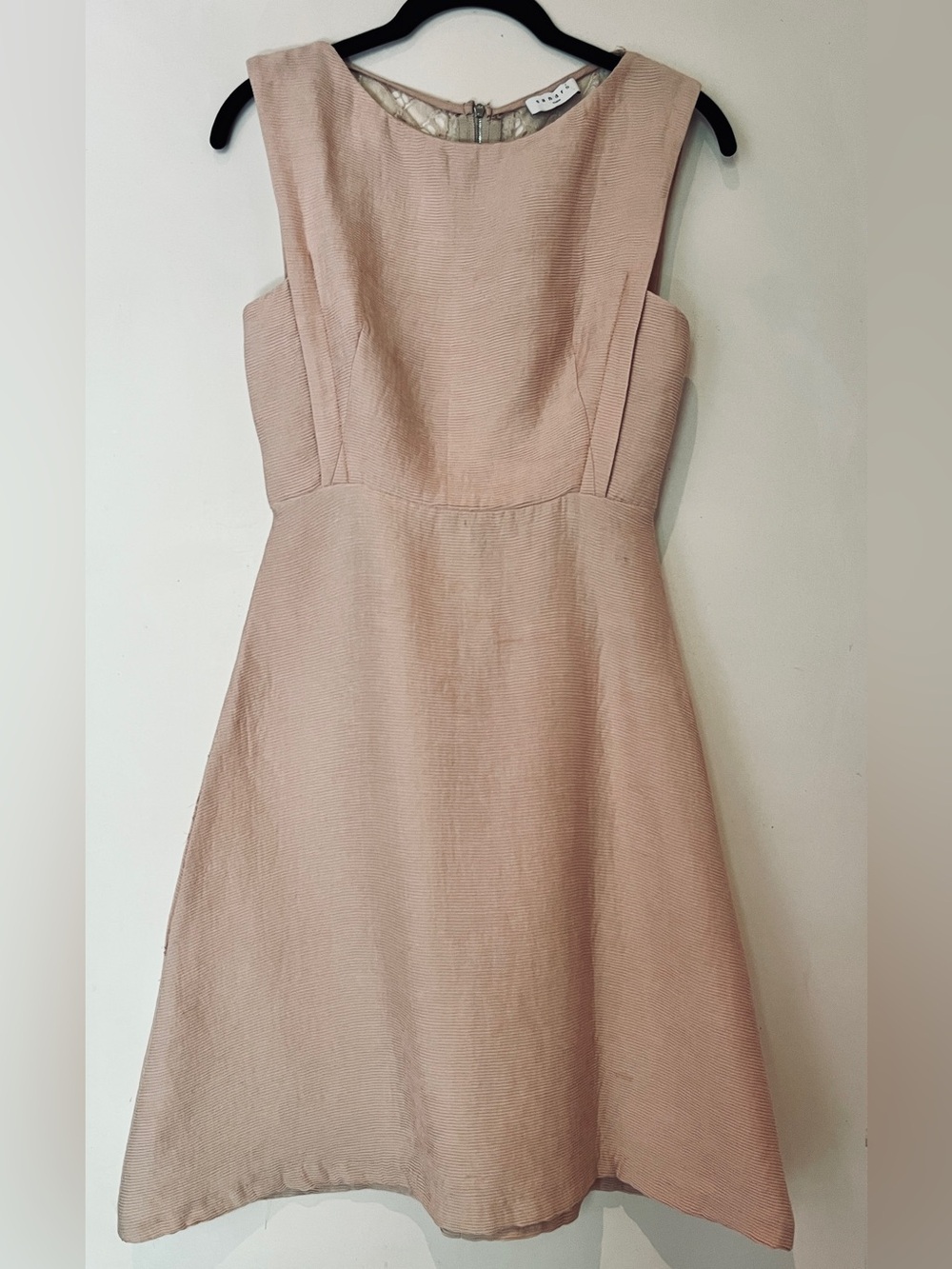 Sandro Paris Pale Pink Structured Dress